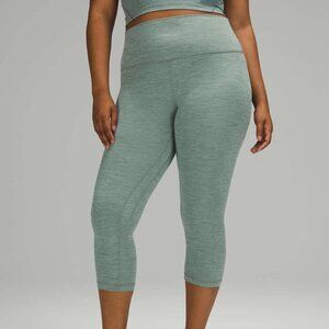 Lululemon Align Crop *21"-Heathered Tidewater Teal- Size 8